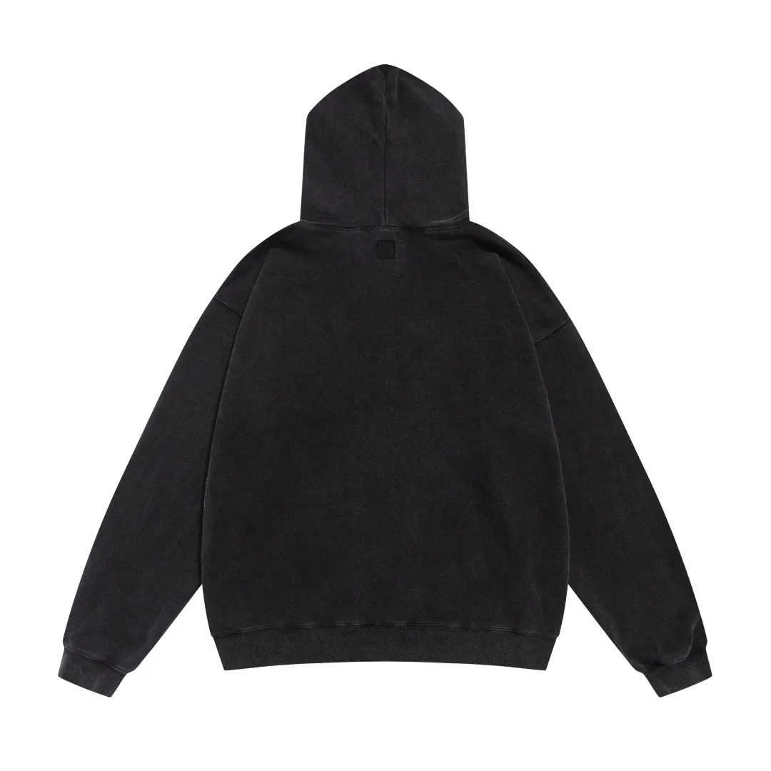 Autumn and winter Saint Michael SAINT artistic word print destroyed distressed washed retro velvet hooded long-sleeved sweatshirt Fabric: 420g Style number: SM626 Size: S-M-L-XL Color: Black Price: P236